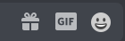 Image du bouton Gif sur l'interface Discord